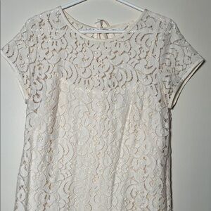 LOFT Cream Lace Dress